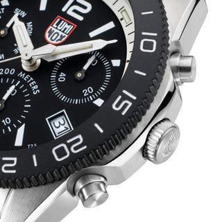 Pacific Diver Chronograph, 44 mm, Diver Watch - 3141, Detailansicht Ziffernblatt und Krone