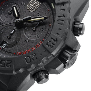 Navy SEAL Chronograph, 45 mm, Militäruhr - 3581.SIS, Detailansicht Ziffernblatt und Krone