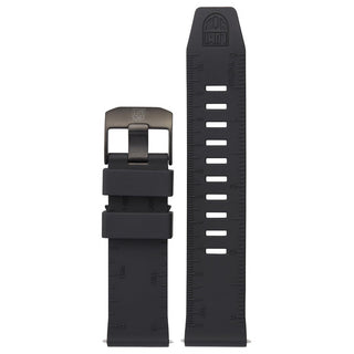 Kautschuk Armband, 24 mm, FPX.8830.20B.2.K, Schwarz mit Linealfunktion